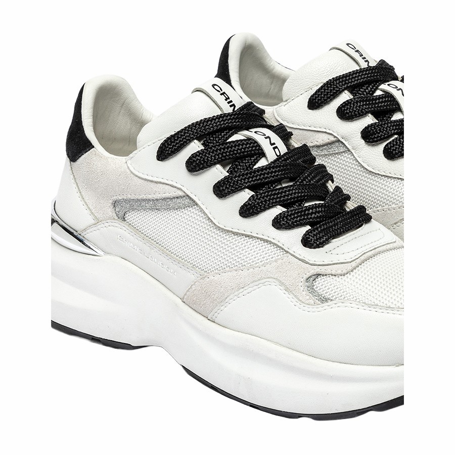 Crime London women's sneakers Faith white black