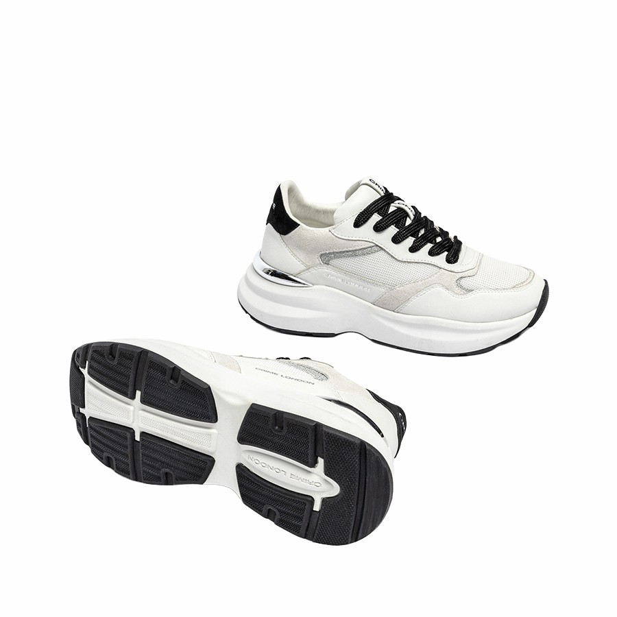 Crime London women's sneakers Faith white black