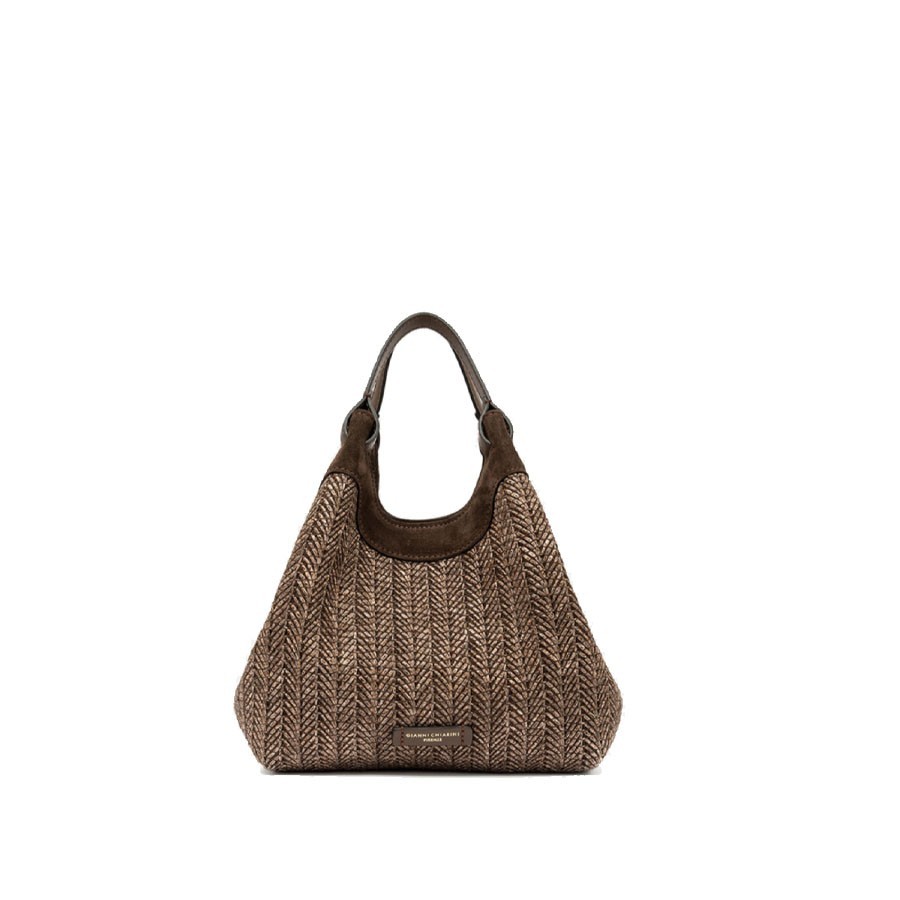 Gianni chiarini Borsa a spalla DUA  small in paglia intrecciata