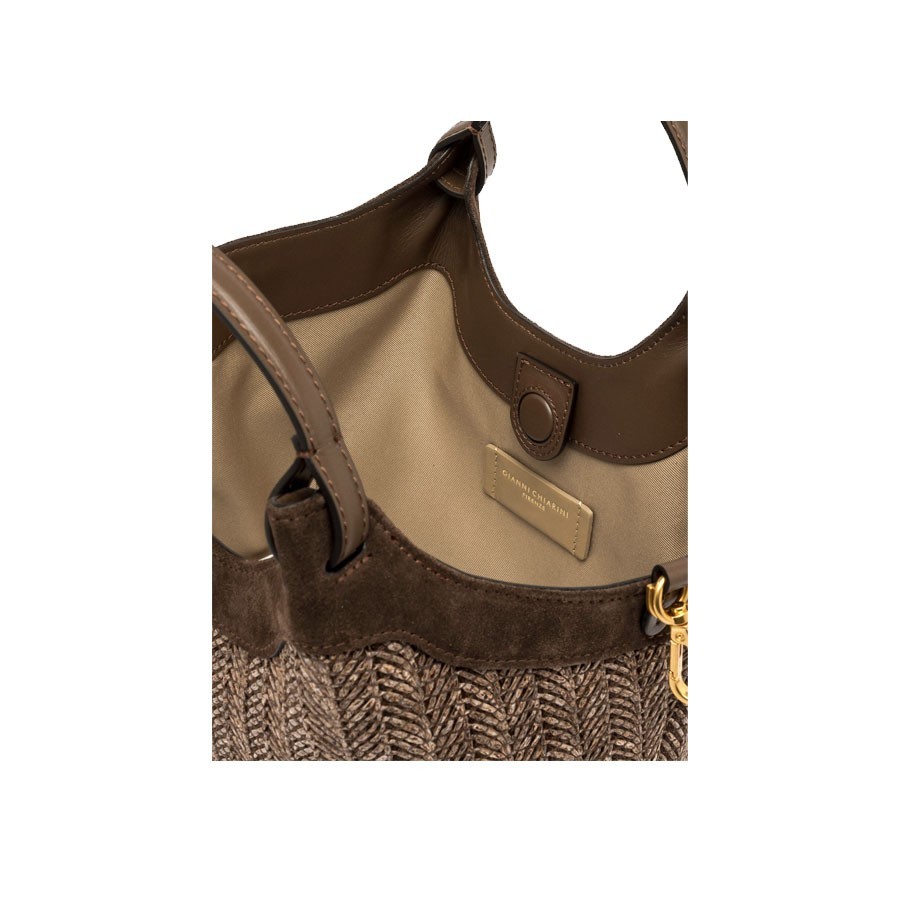 Gianni Chiarini DUA small shoulder bag in woven straw