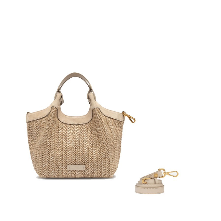 Gianni chiarini Borsa a spalla DUA  small in paglia intrecciata