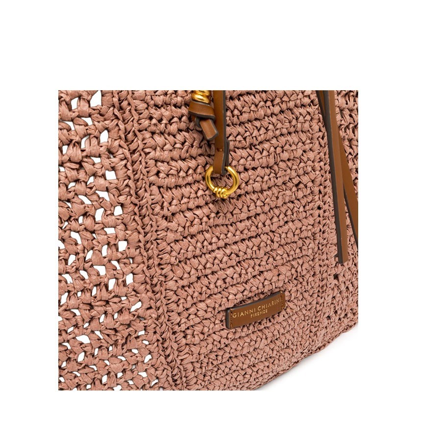 Gianni Chiarini Nefeli straw shoulder shopper