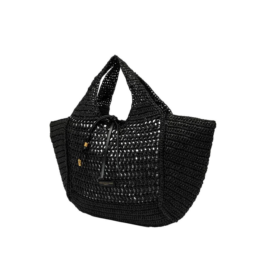 Gianni chiarini NEFELI straw shoulder tote