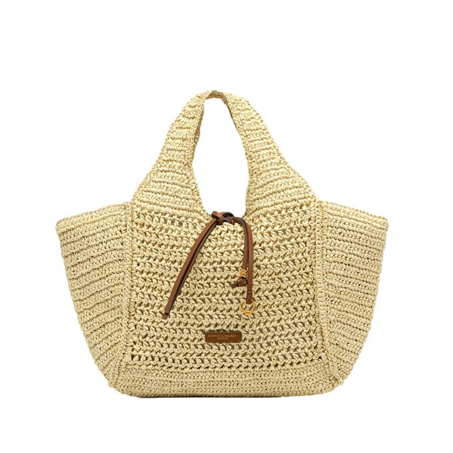 Gianni chiarini NEFELI straw shoulder tote