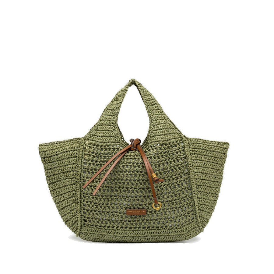 Gianni chiarini NEFELI straw shoulder tote
