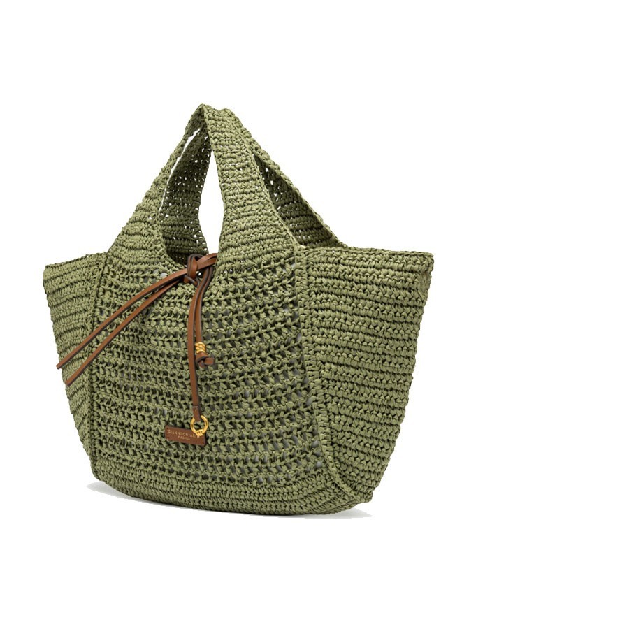 Gianni chiarini NEFELI straw shoulder tote