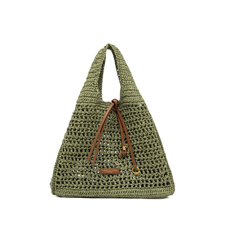 Gianni chiarini NEFELI straw shoulder tote