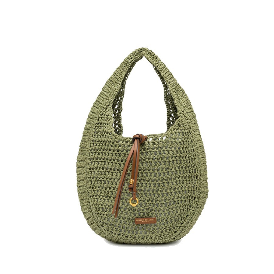 Gianni chiarini NEFELI straw shoulder tote