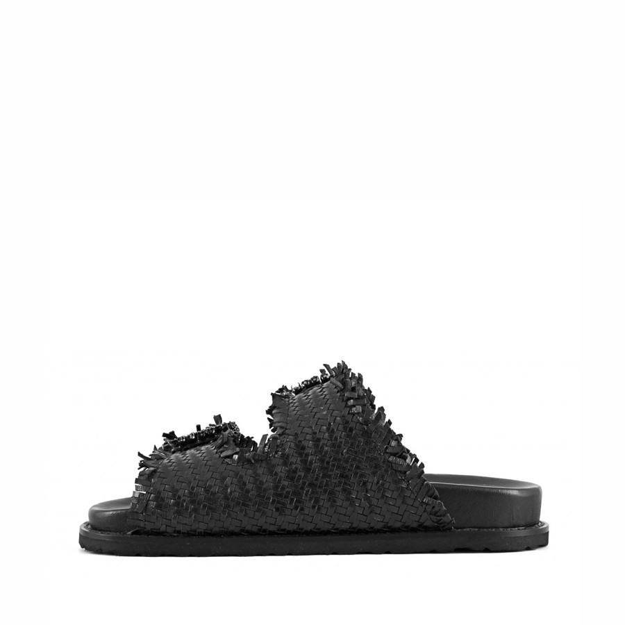 Coral Blue Birkenstock Slide Double Band Jewel Black
