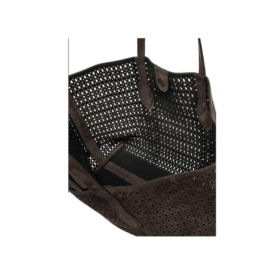 Gianni chiarini MASUP laserede suede shoulder bag