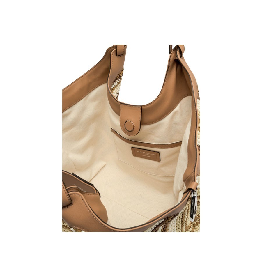 Gianni chiarini DUA borsa a spalla in paglia intrecciata