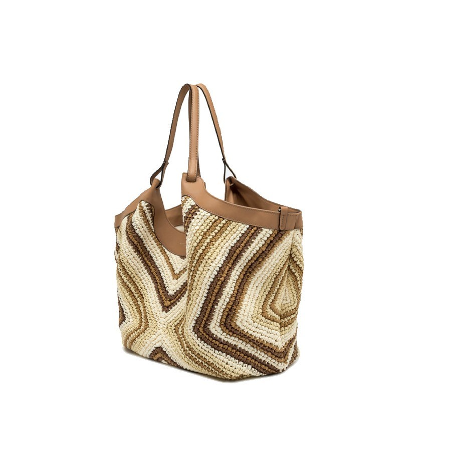 Gianni chiarini DUA borsa a spalla in paglia intrecciata