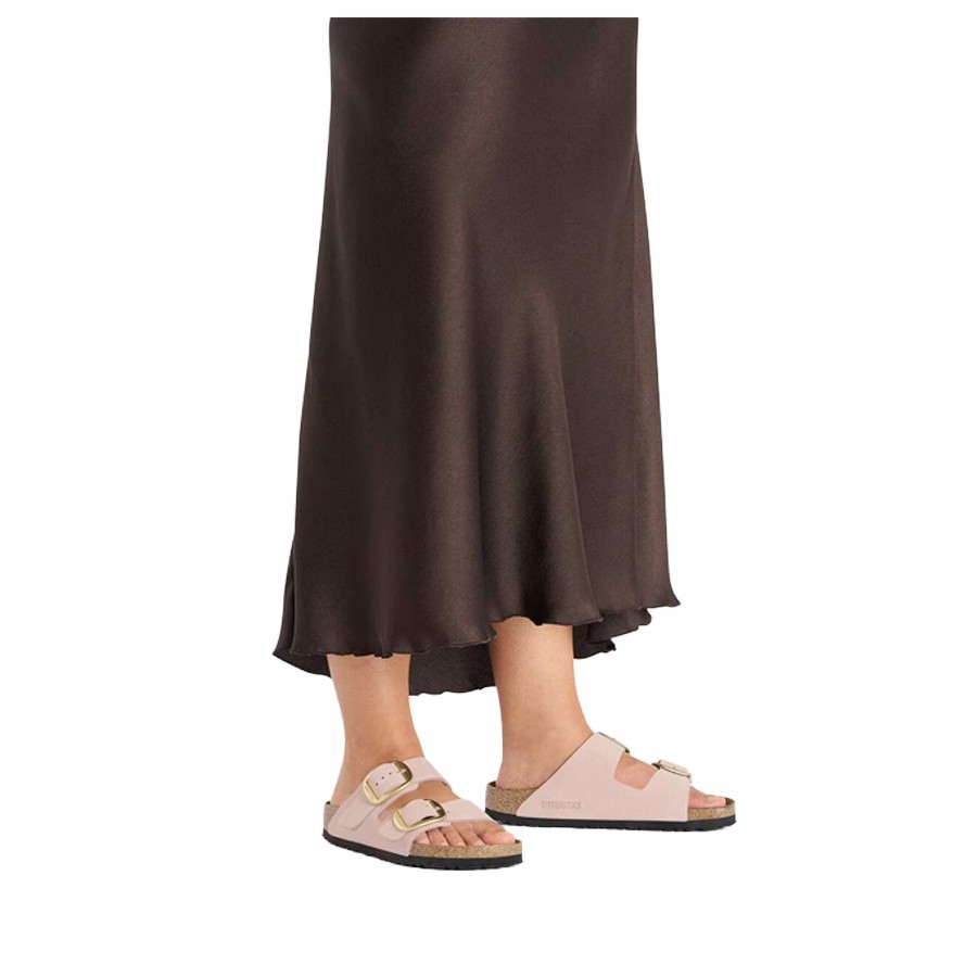 Birkenstock sandalo donna Arizona Big Buckle Pelle Nubuck Soft Pink
