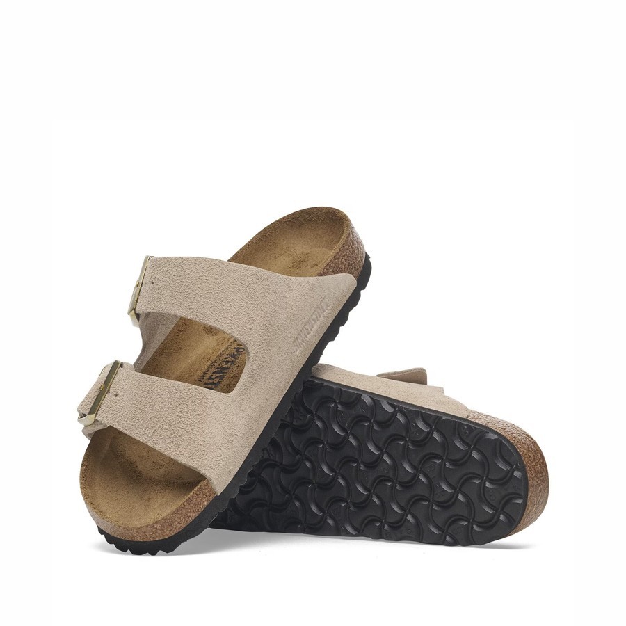 Birkenstock sandalo donna Arizona Pelle scamosciata Sandcastle