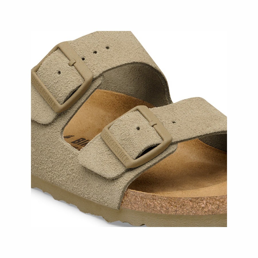 Birkenstock sandalo donna Arizona pelle scamosciata Faded Khaki