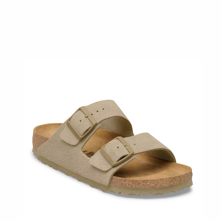 Birkenstock Arizona Women's Sandal in Faded Khaki Suede