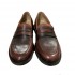 Men's moccasin PANTANETTI in leather with black cherry tub