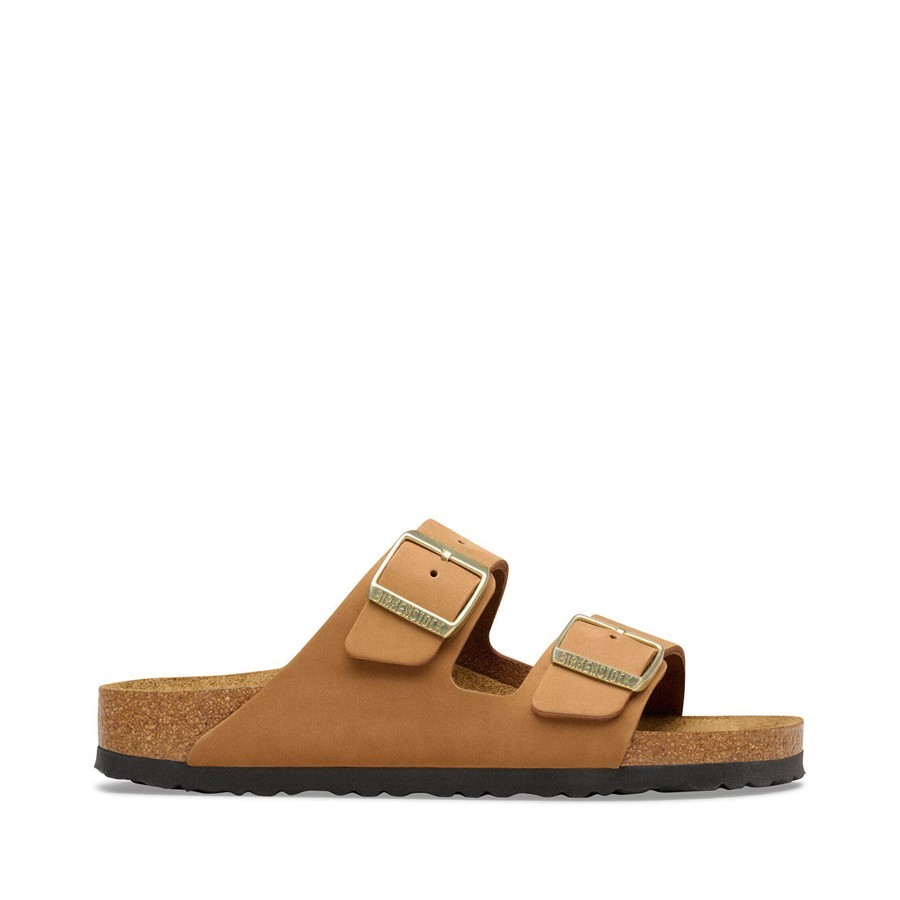Birkenstock sandalo donna Arizona plantare morbido Pelle Nubuck Mink