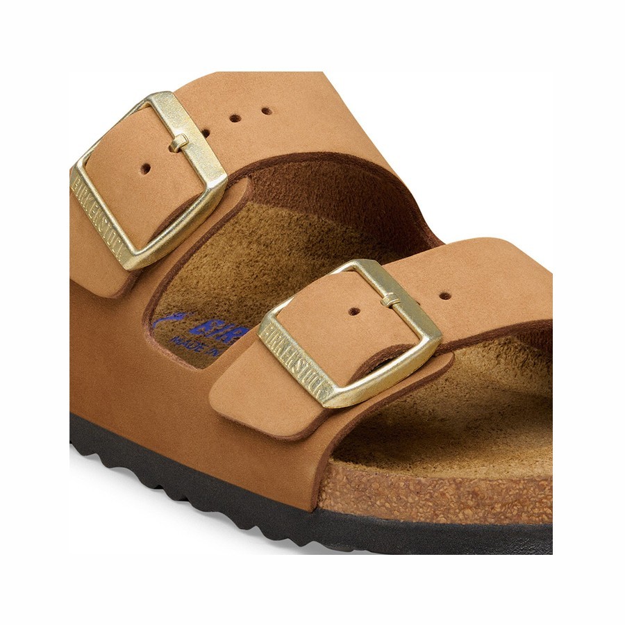 Birkenstock sandalo donna Arizona plantare morbido Pelle Nubuck Mink