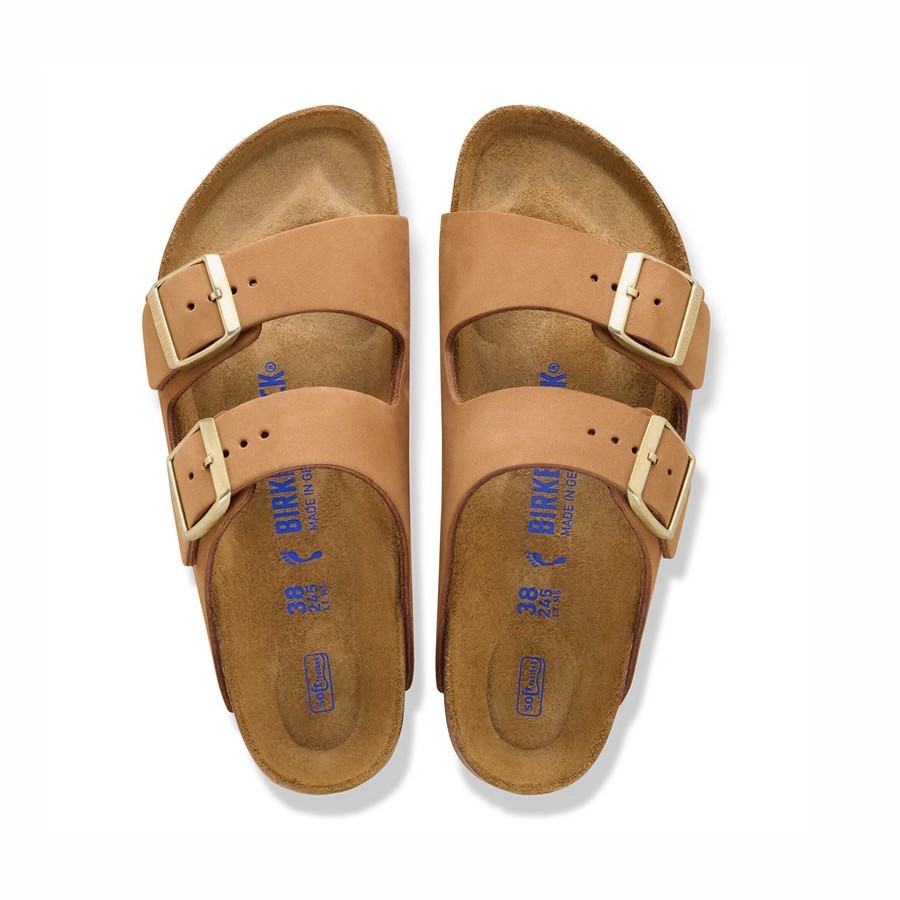 Birkenstock sandalo donna Arizona plantare morbido Pelle Nubuck Mink