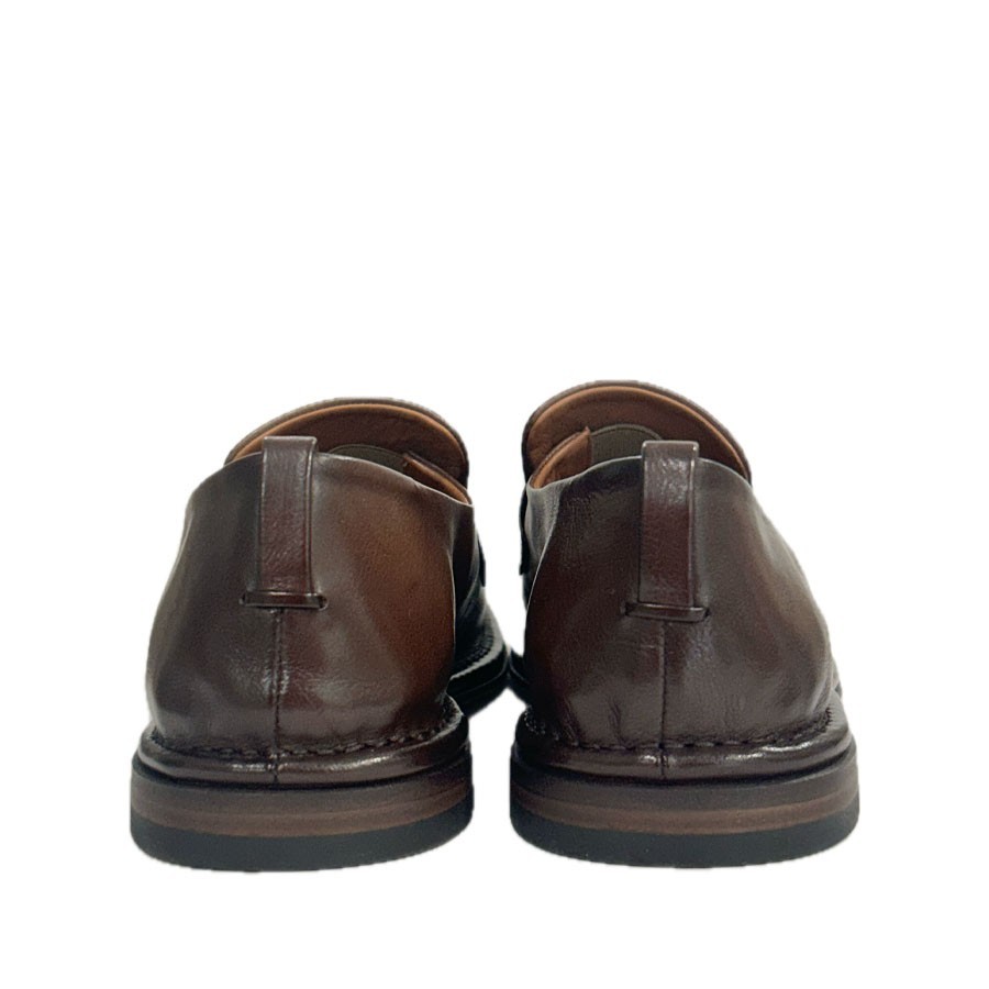 PANTANETTI uomo moccassino in pelle delavè sigaro