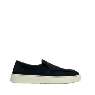 PANTANETTI men's slip-on in navy nubuck