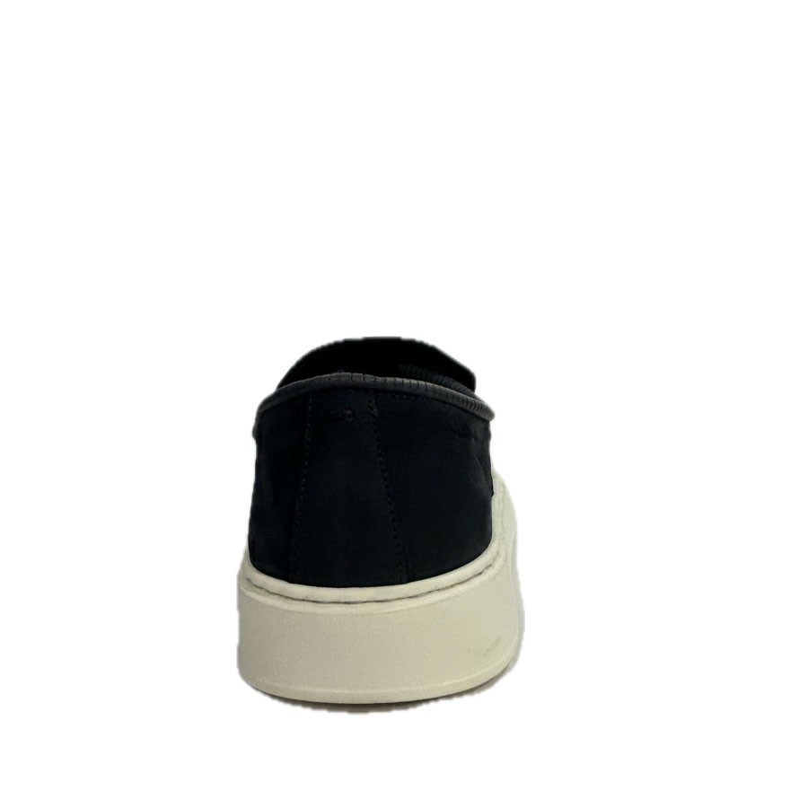 PANTANETTI uomo slip-on in nabuk navy