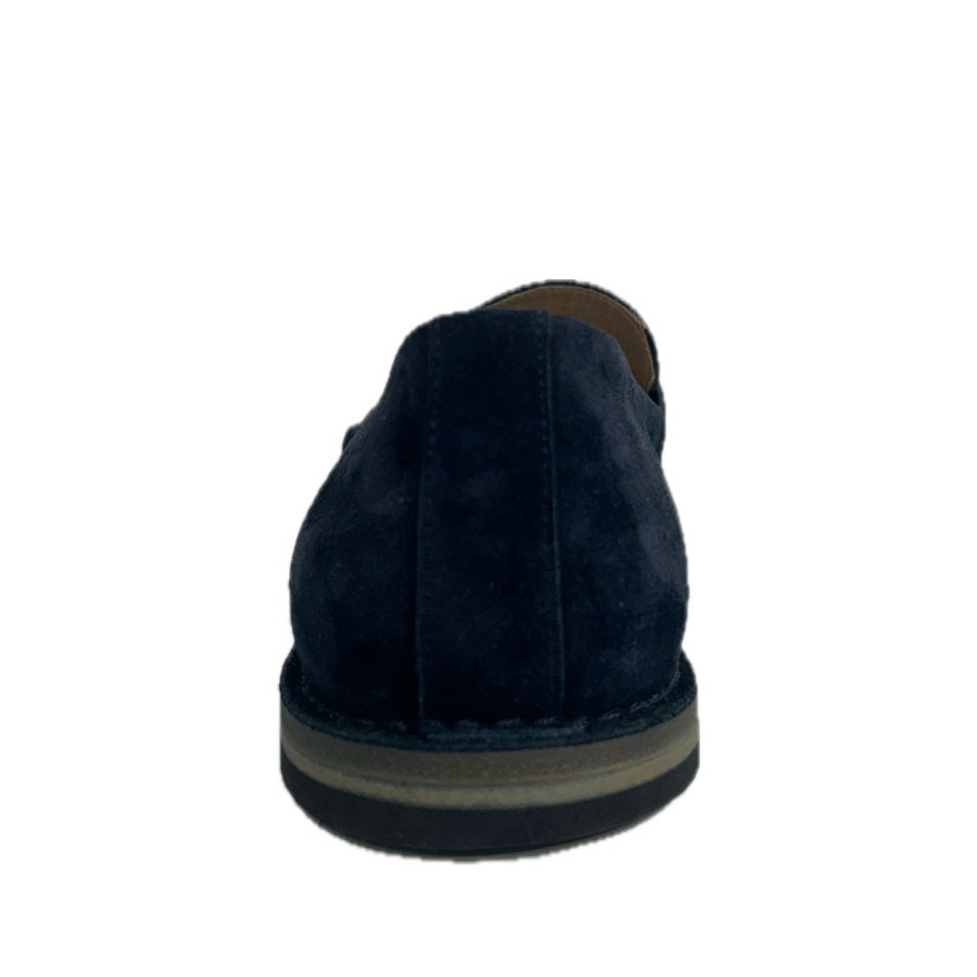 PANTANETTI uomo moccassino in pelle scamosciata delavè blu