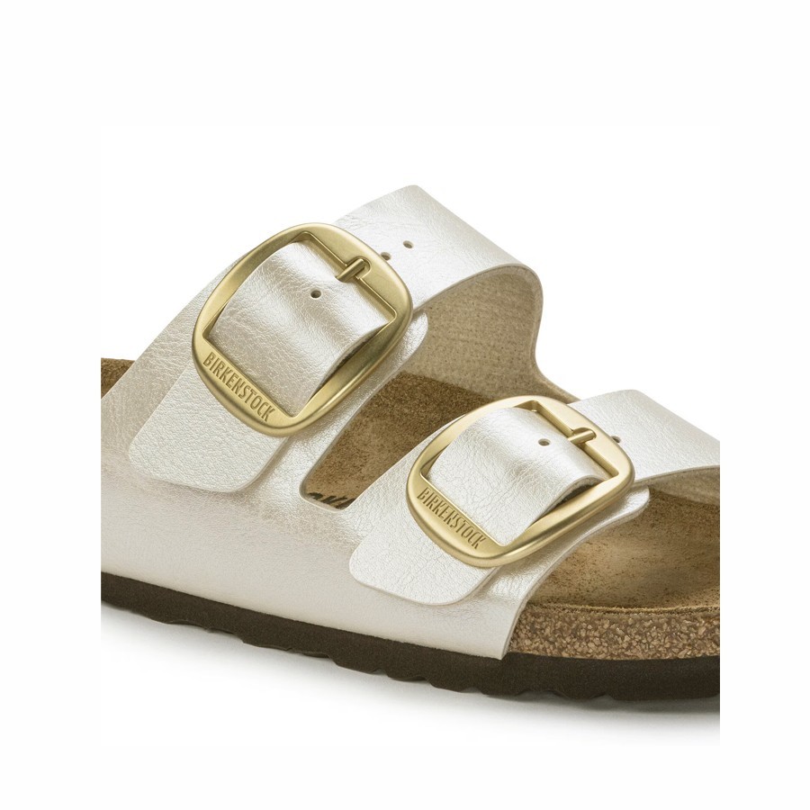 Birkenstock sandalo donna Arizona Big Buckle Birko-Flor Graceful Pearl White
