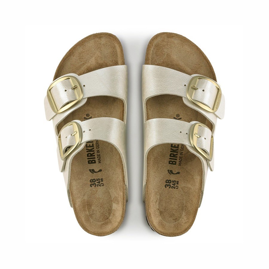 Birkenstock Arizona Big Buckle Birko-Flor Graceful Pearl White women's sandal