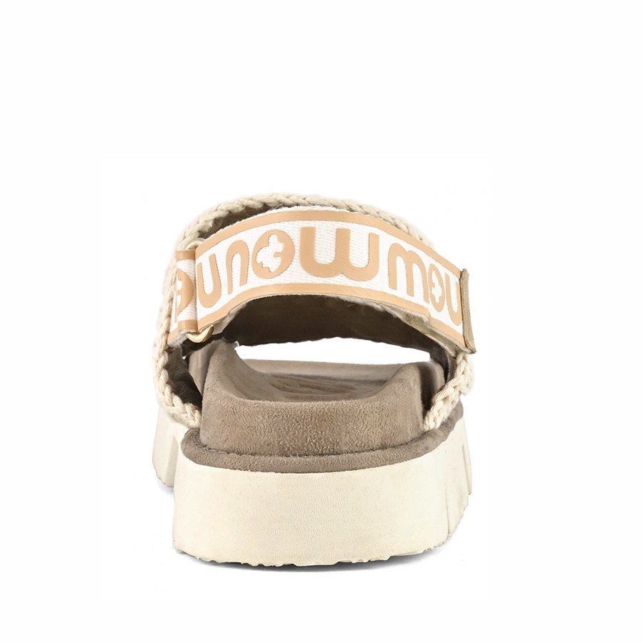 Mou  Bio sandal back strap Metallic Lizard Gold