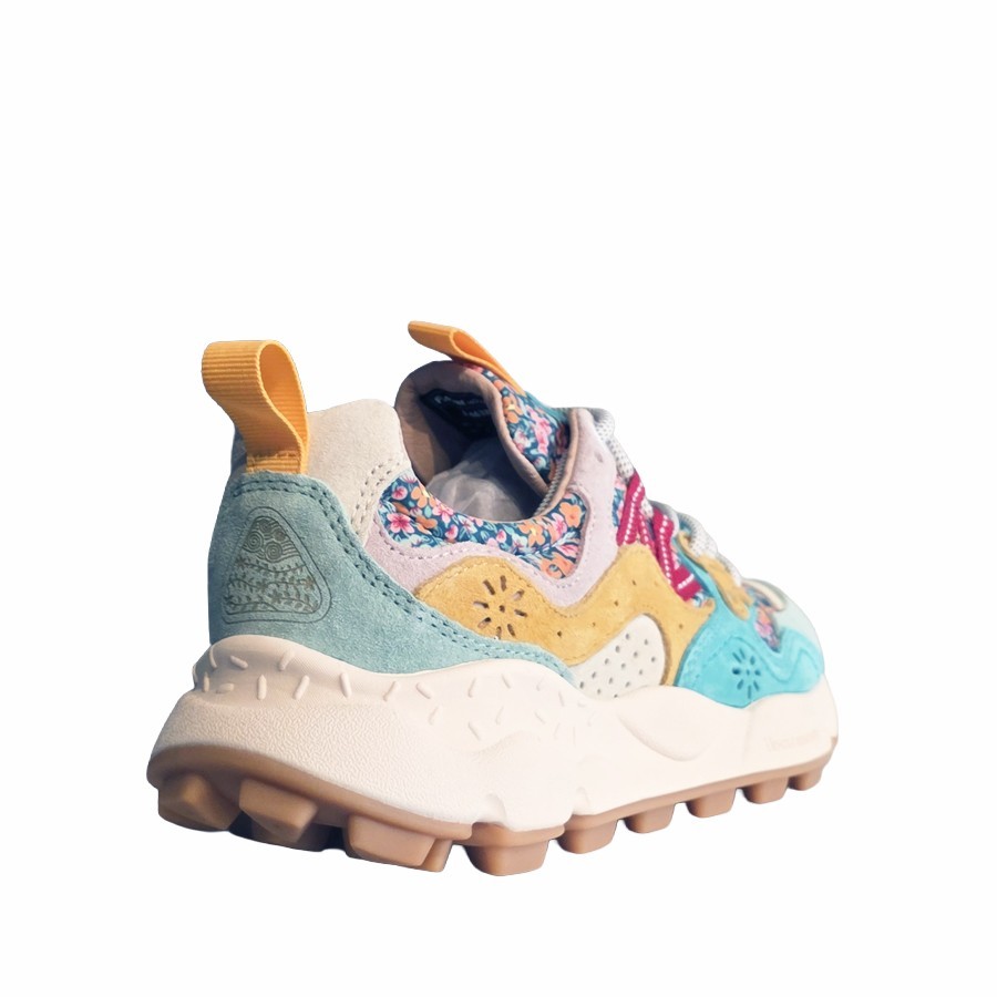 Flower mountain Yamano 3 woman suede nylon Flower light green caraibi zucca 1F74