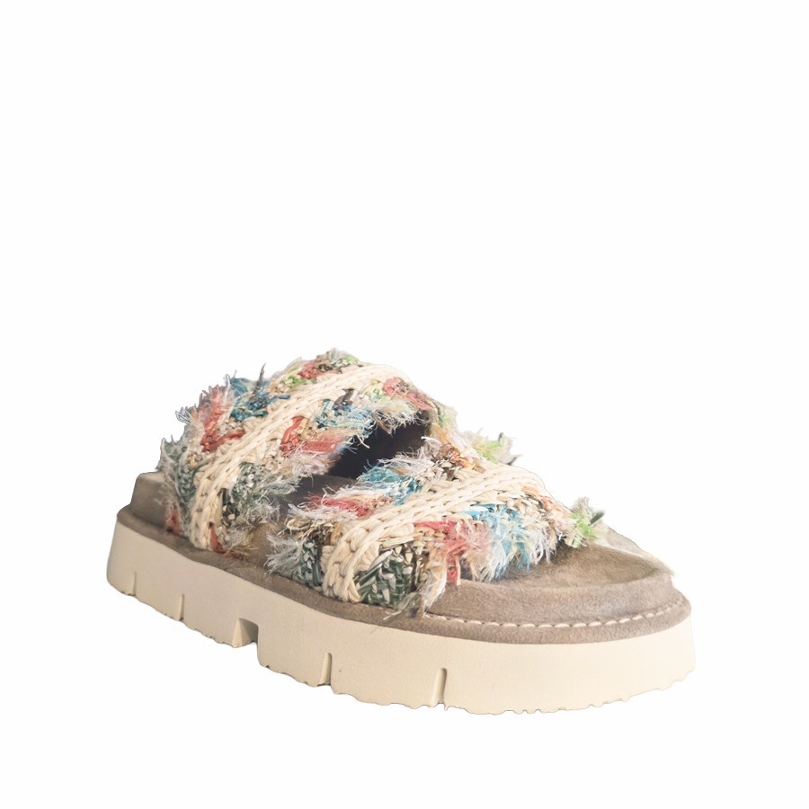Mou Bio sandal fringed raffia primavera FRPRI