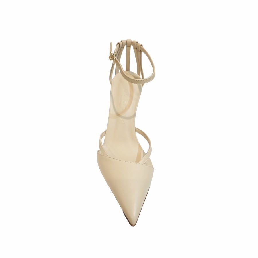 Sergio Levantesi slingback Dea5 pelle calf ivory