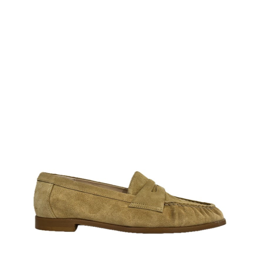 TUSCAN SOCKS Women's caramel suede moccasin