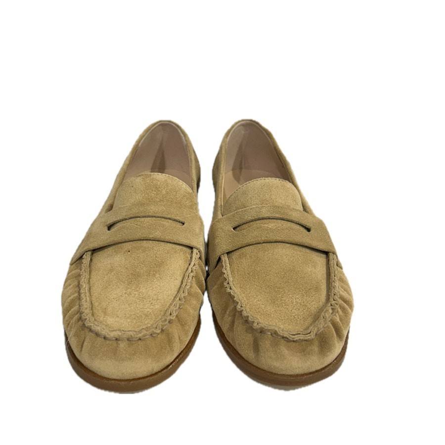 TUSCAN SOCKS Women's caramel suede moccasin