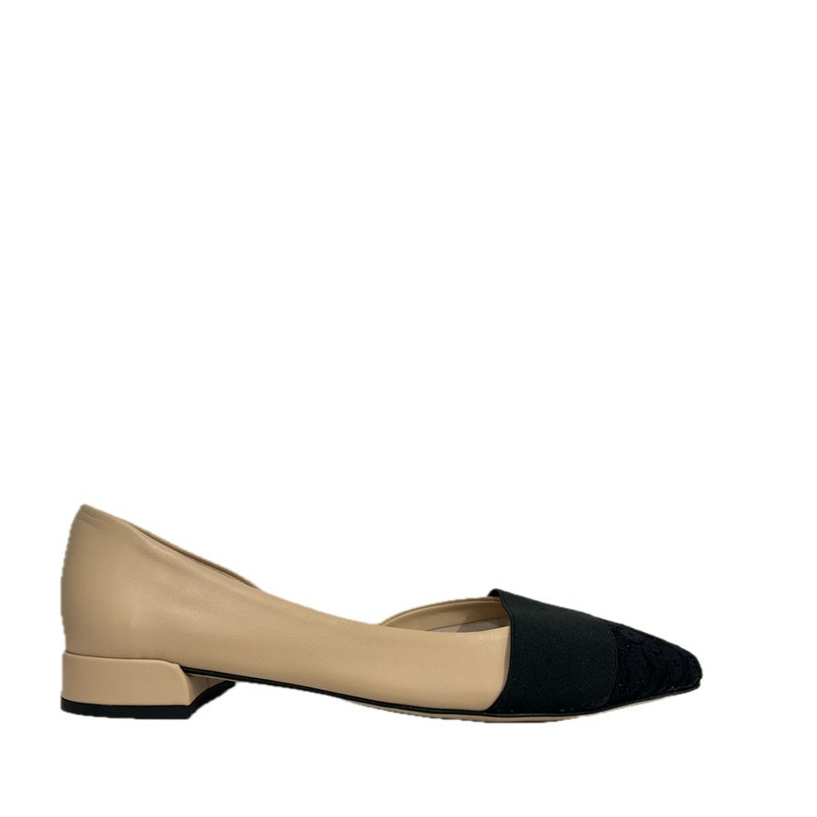 TUSCAN SOCKS Women's ballerina in tassel with black satin toe