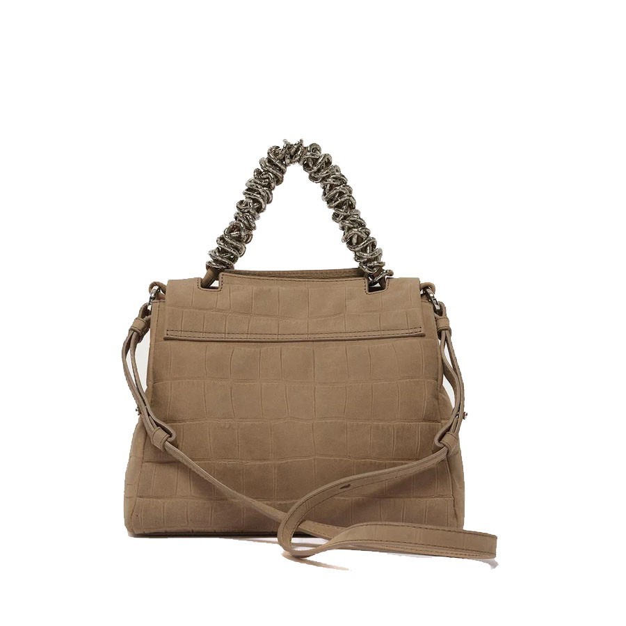 ORCIANI Sveva Twilight Small handmade in nubuck coconut print