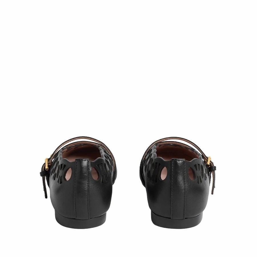 Coccinelle Risako women's ballerinas in black leather