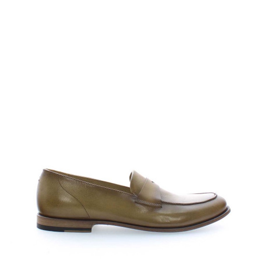 PANTANETTI mocassino donna in pelle  delavè verde Kaffir