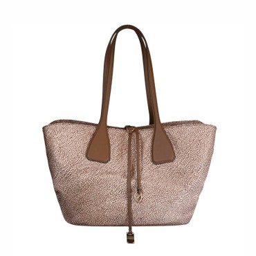 Borbonese borsa a spalla Vis a Vis OP beige marrone