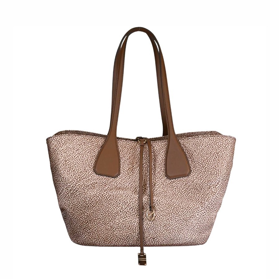 Borbonese borsa a spalla Vis a Vis OP beige marrone