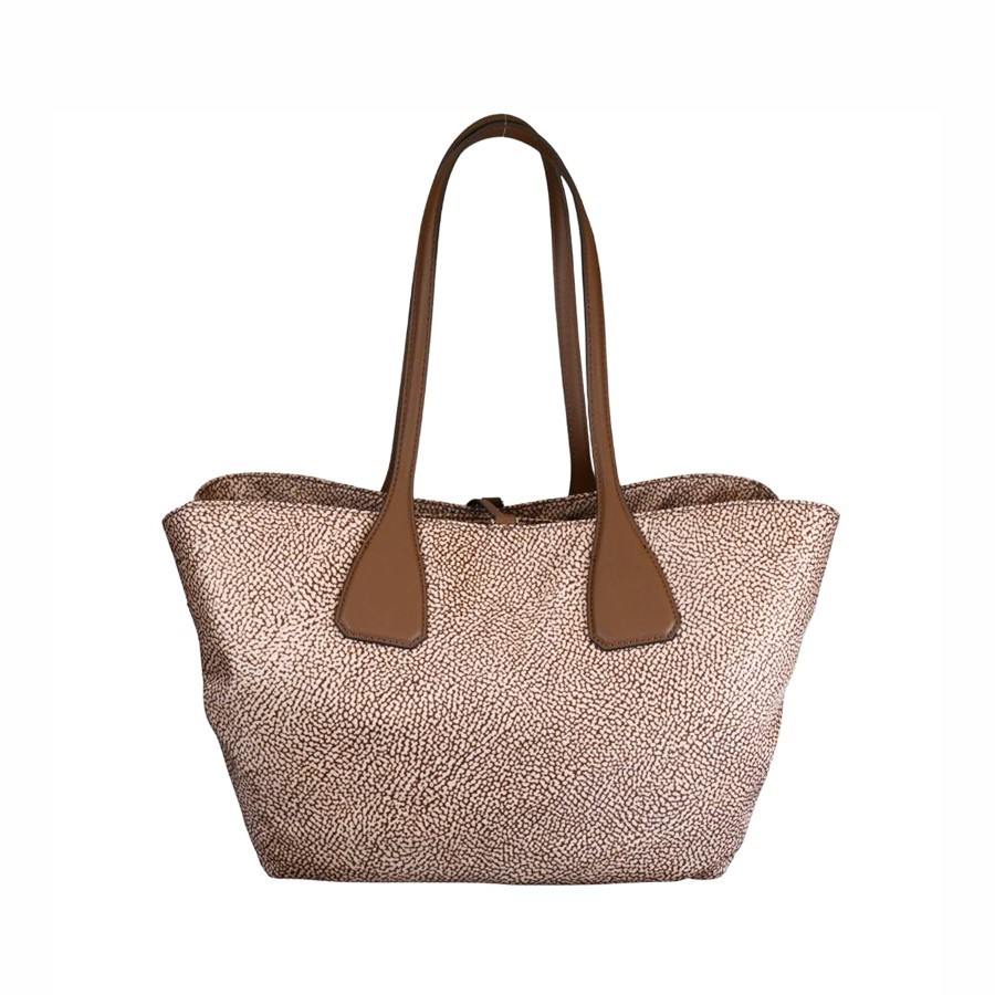Borbonese borsa a spalla Vis a Vis OP beige marrone