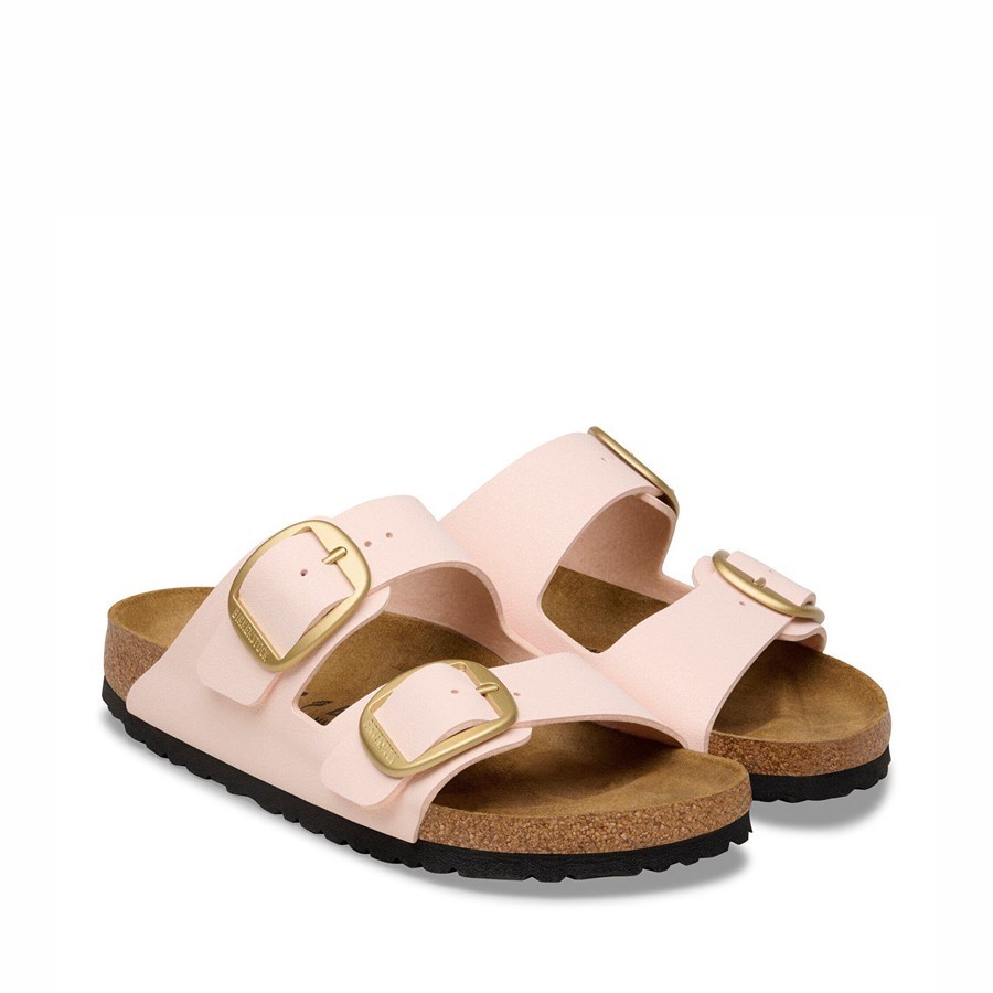 Birkenstock sandalo donna Arizona Big Buckle Birko-Flor Nubuck Light Rose