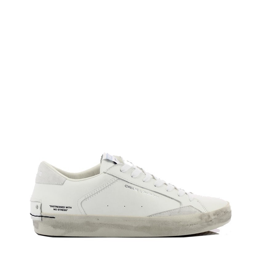 Crime London sneakers uomo DISTRESSED WHITE