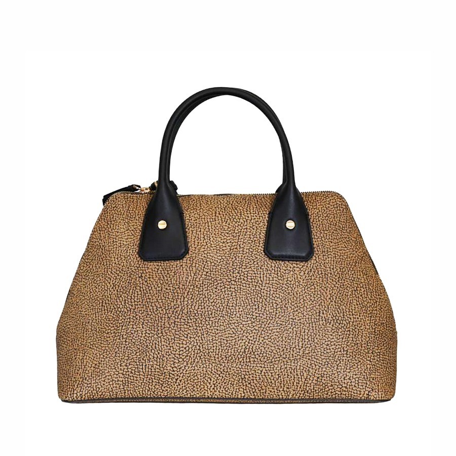 Borbonese borsa bauletto large Gemini OPnaturale nero