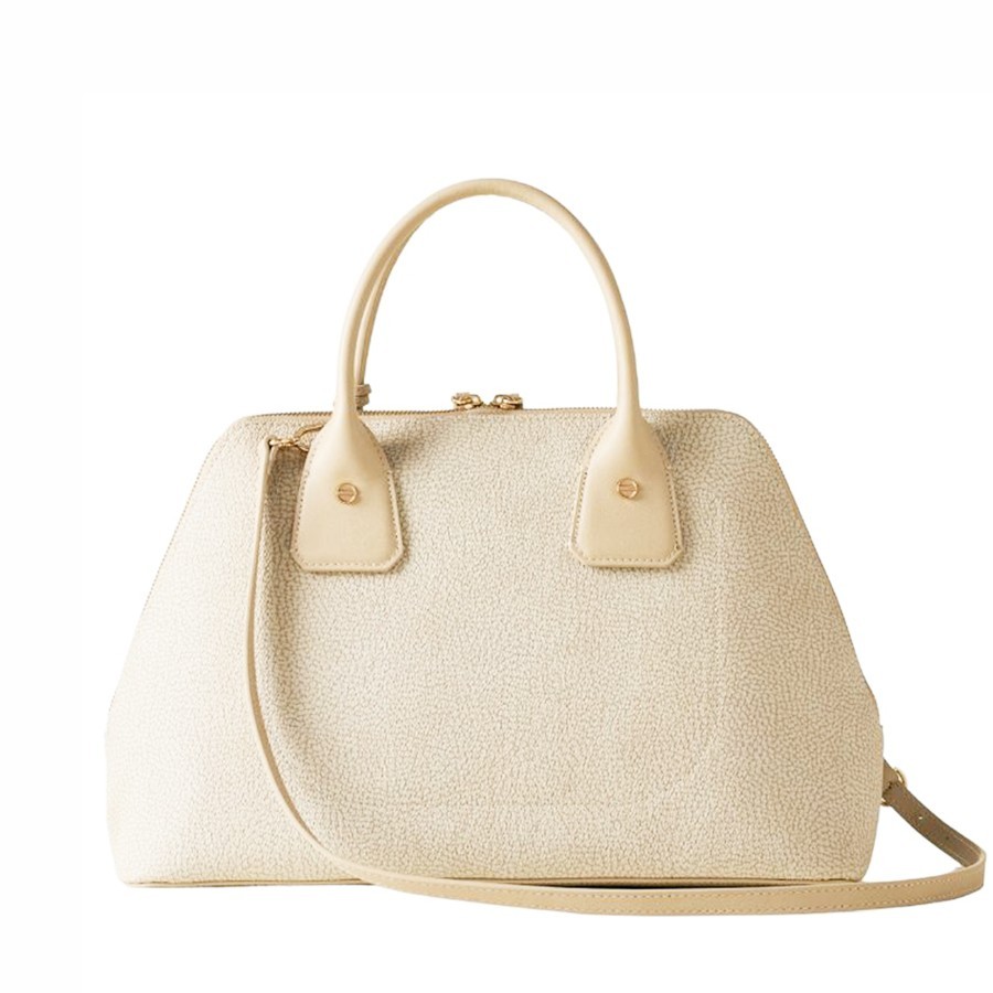 Borbonese borsa bauletto large Gemini OP sabbia