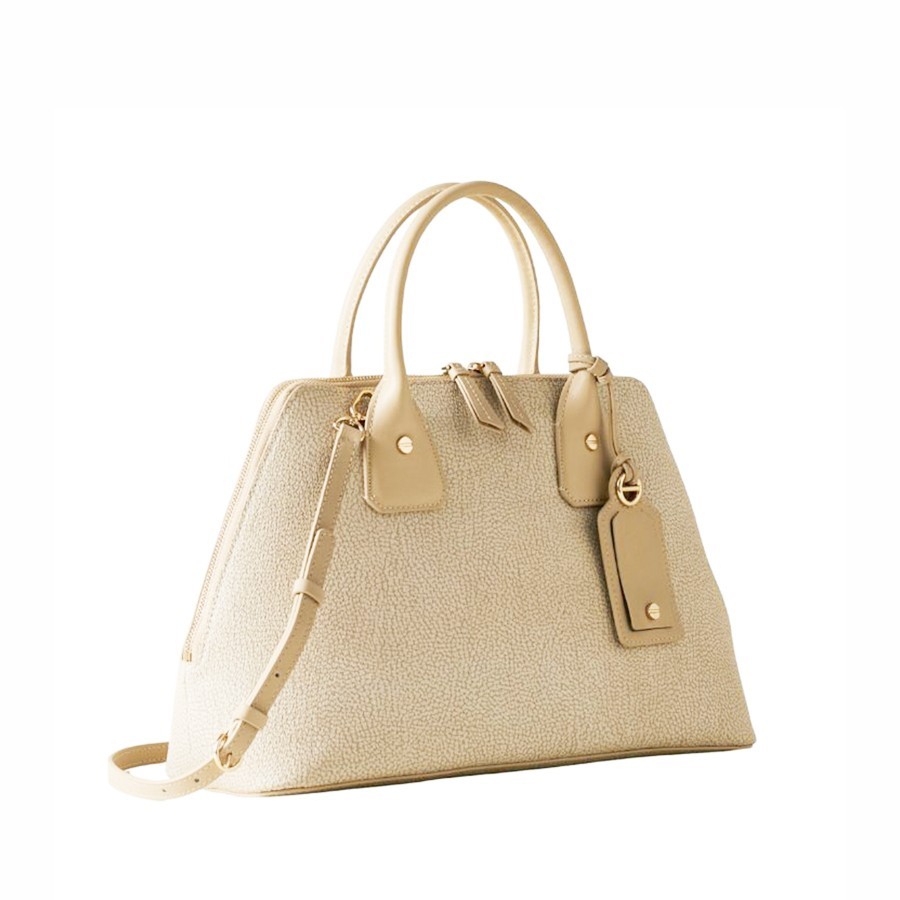 Borbonese borsa bauletto large Gemini OP sabbia