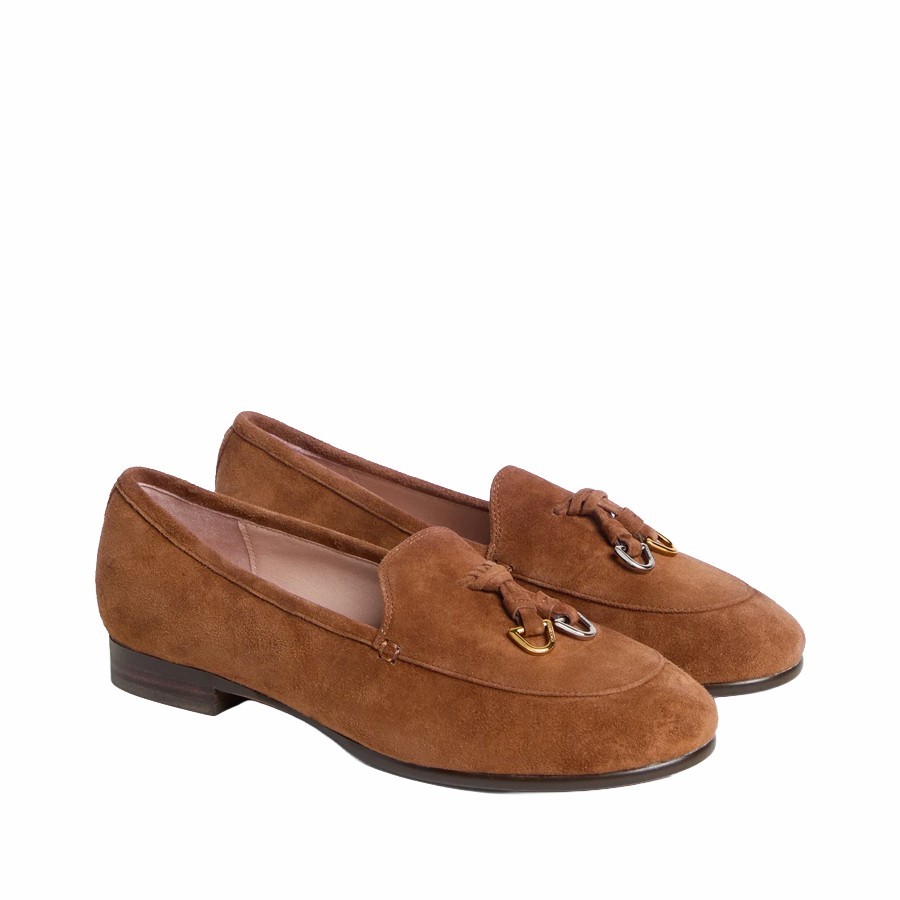 Coccinelle women's loafers Loop Suede cognac