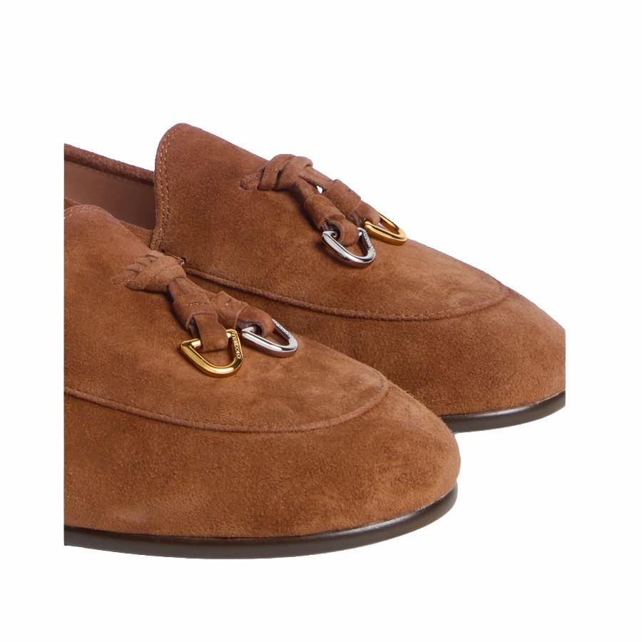 Coccinelle women's loafers Loop Suede cognac